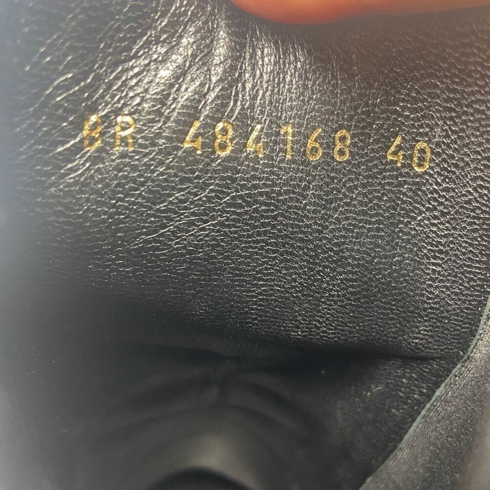 Saint Laurent Glossy Black Heeled Boots - Picture 9 of 13